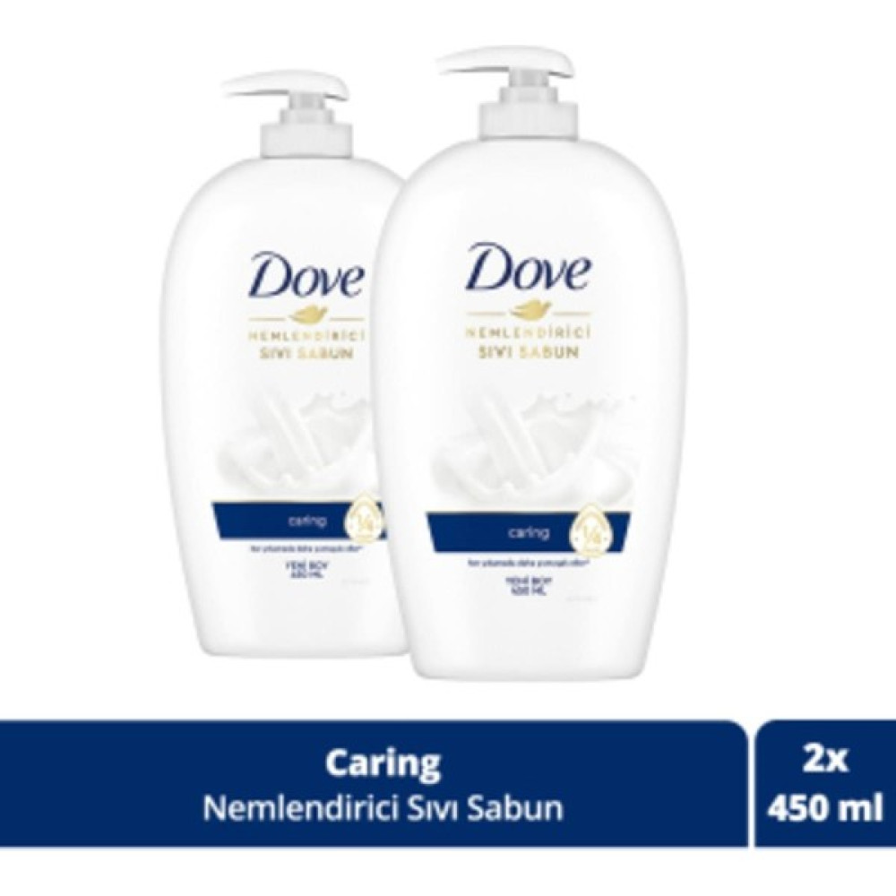 Dove Nemlendirici Sıvı Sabun Caring 1/4 Nemlendirici Krem Etkili 450 Ml X2 Adet El Bakımı Fiyatı