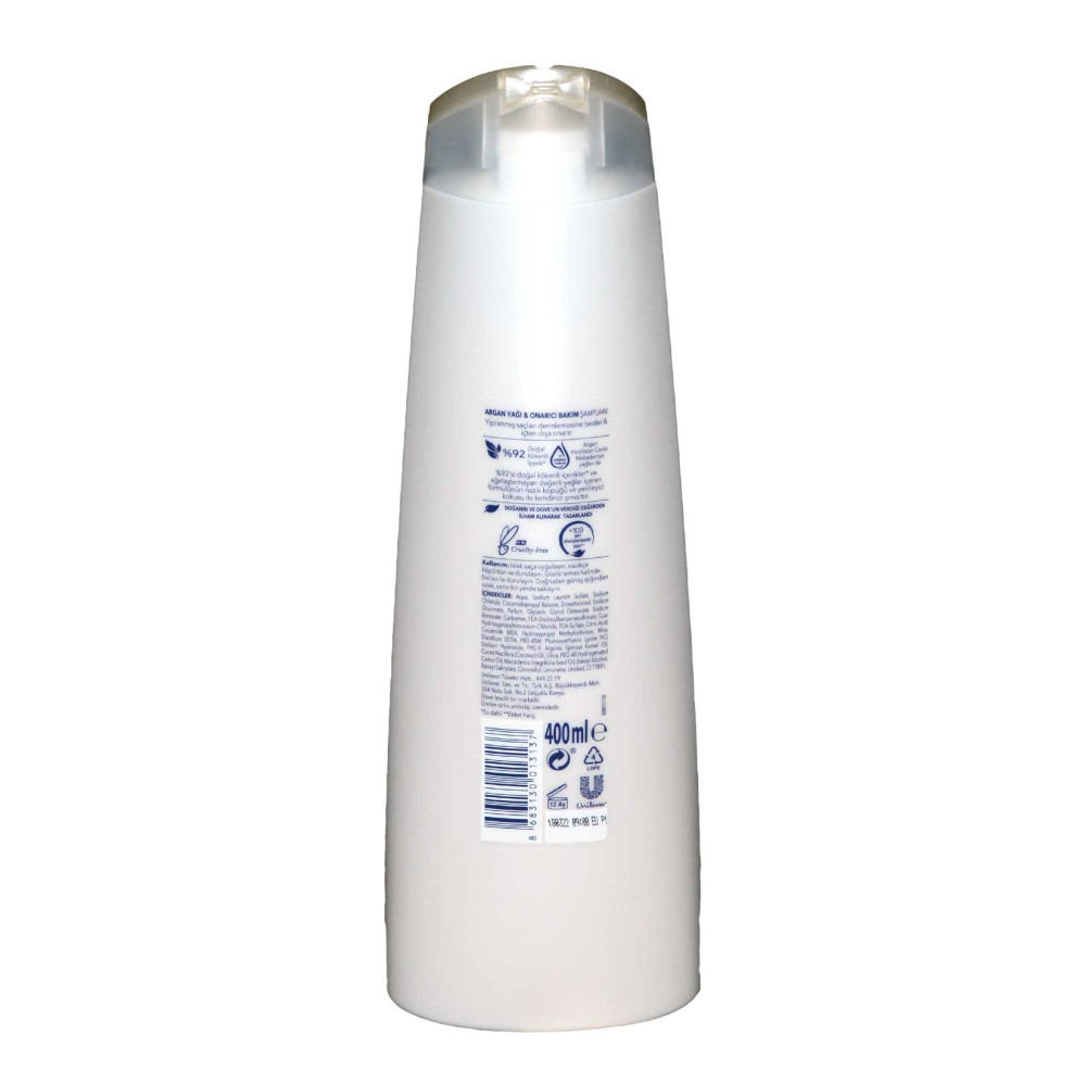 Dove Şampuan 400 ml Onarıcı Bakım Argan Yağı