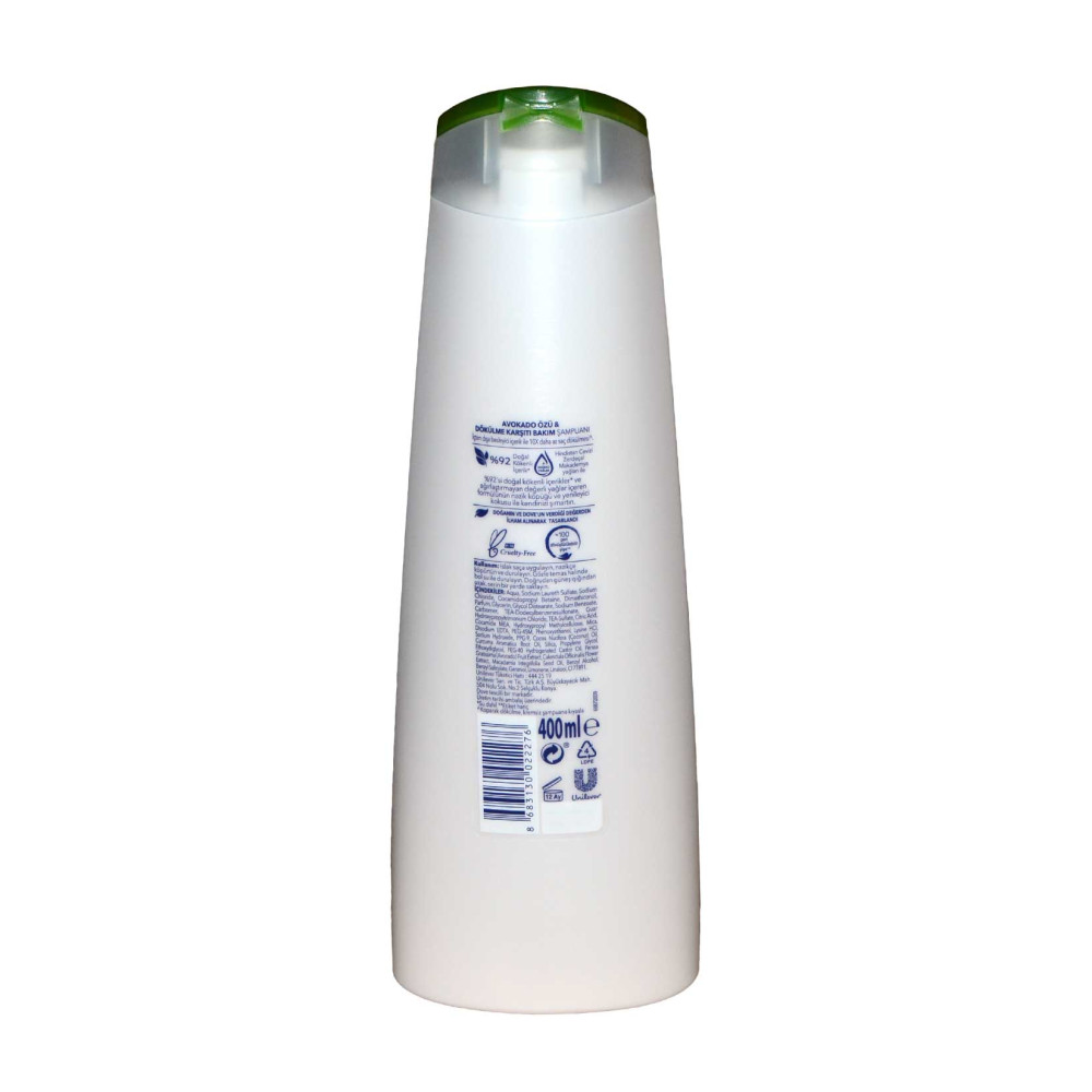 Dove Şampuan 400 ml Saç Dökülmesine Karşı Bakım Avokado Özü