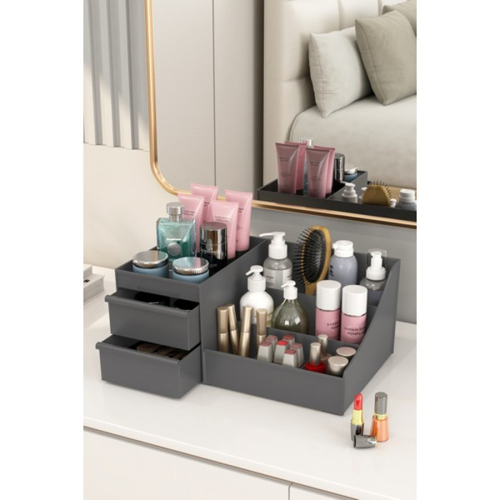 Dovi Home Elegant Makyaj ve Kozmetik Düzenleyici Organizer Fırçalık - Koyu Gri Makyaj Fırça ve Aksesuarları Fiyatı