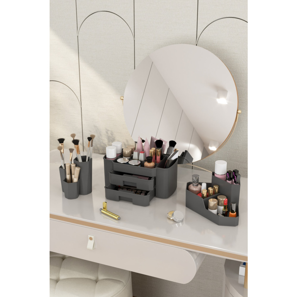 DOVİ HOME Makyaj Düzenleyici Ve Kozmetik Saklama Kutusu Organizer 3lü Set Eşya Saklama / Düzenleme Fiyatı