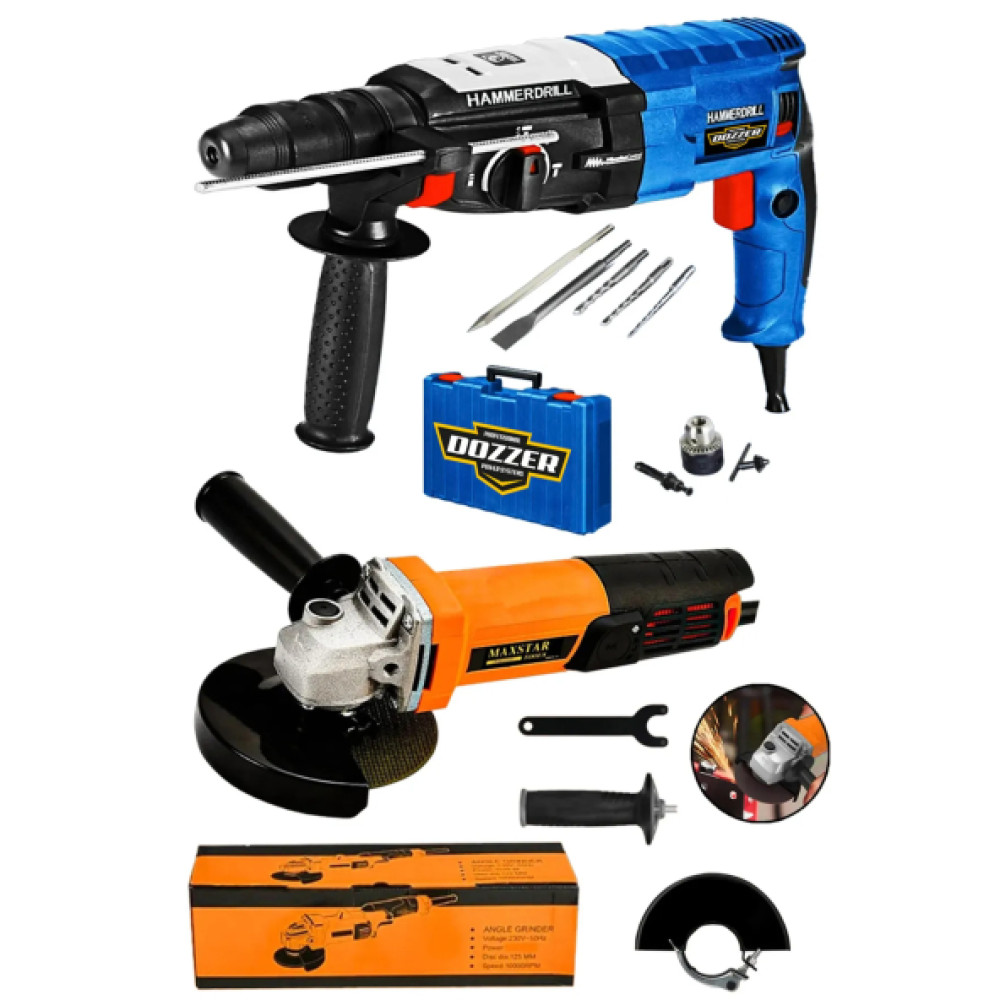 Dozzer Germany 2,30Mm 9200 Watt Cift Cekic Kirici Delici Hilti + 115-125 Mm 500 Watt Avuc Ici Taslama Kırıcı Deliciler & Kırıcılar Fiyatı