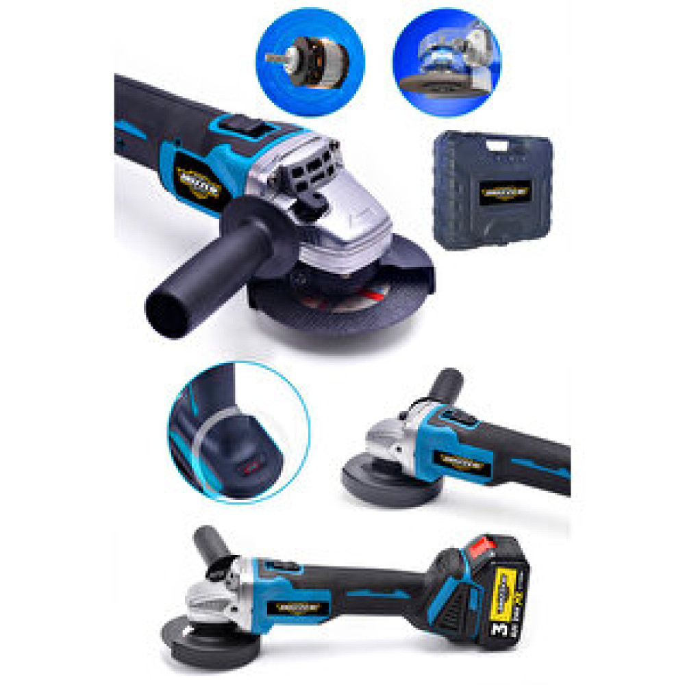 Dozzer Metal Şanjuman 24v 3 Ah Kömürsüz 2 Akülü Şarjlı Avuç Taşlama Spiral Makinası 115 mm Taşlama Makinesi Fiyatı