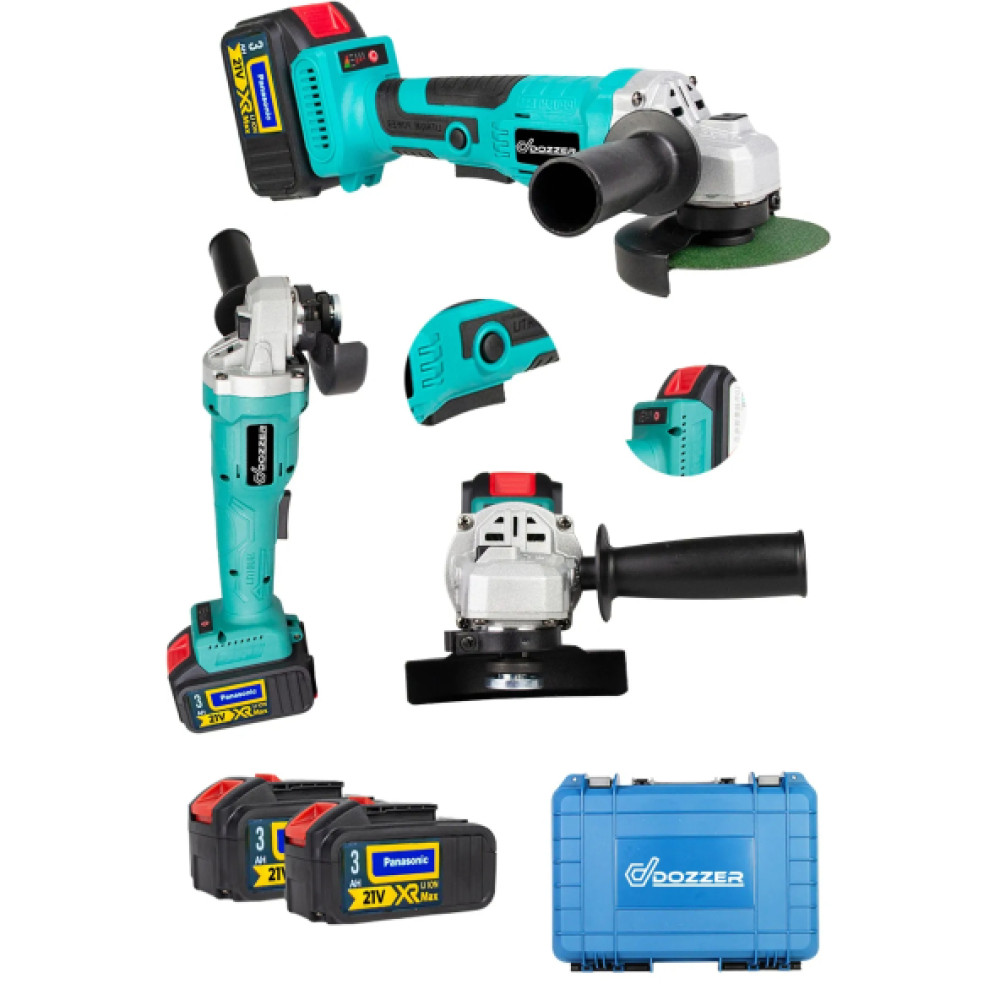 Dozzer Profesyonel 21 V 3 Ah Komursuz Motor Brushless 2 Akulu Dijital Devir Ayarli Sarjli Taslama Makinasi Taşlama Makinesi Fiyatı