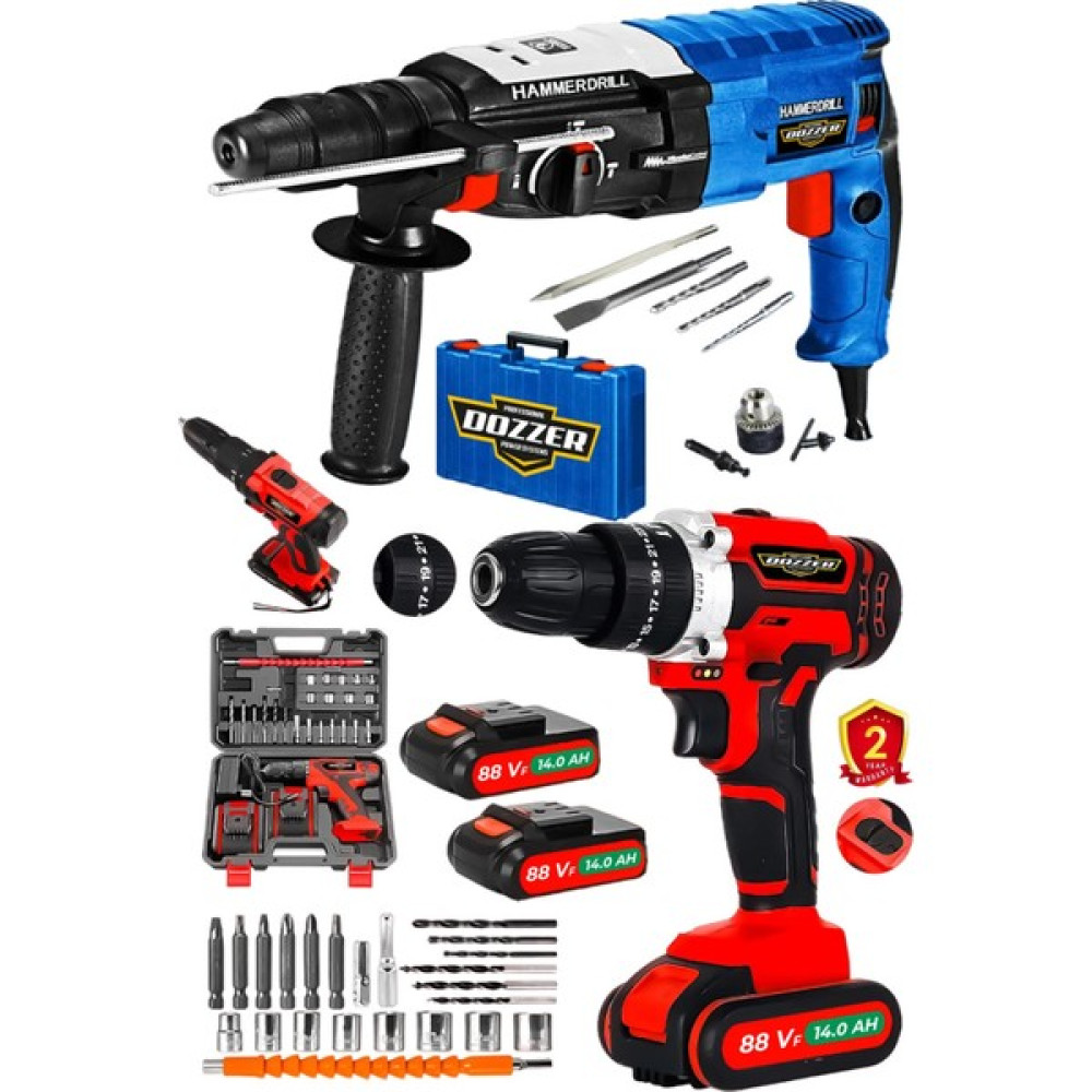 Dozzer Supra 2 Li Paket Bakır Sarjlı 2x Akülü Vidalama Matkap & 2.28 mm 9 Joule Kırıcı Delici Matkap Kırıcı Deliciler & Kırıcılar Fiyatı