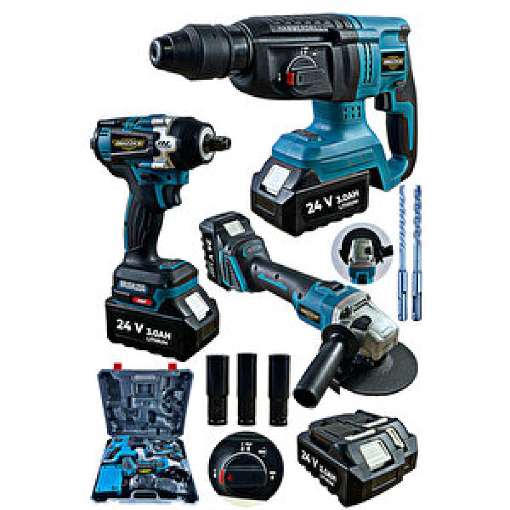 Dozzer Tr2430 Brushless Motor Mega 3lü Set Şarjlı Kırıcı + Şarjlı Taşlama + Bijon Somun Sökme Matkap Kırıcı Deliciler & Kırıcılar Fiyatı