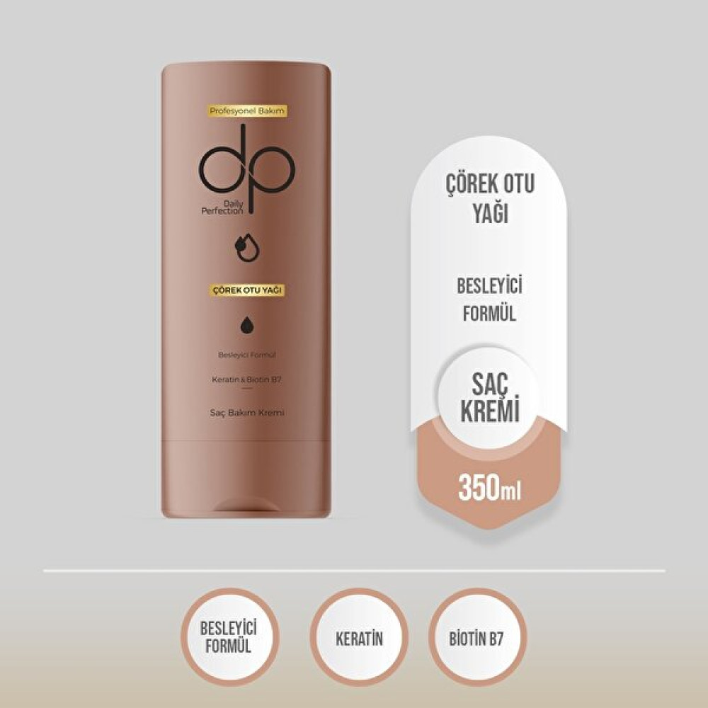 Dp Daily Perfection Çörek Otu Yağı Saç Bakım Kremi 350 ml Şampuan ve Saç Kremi Fiyatı