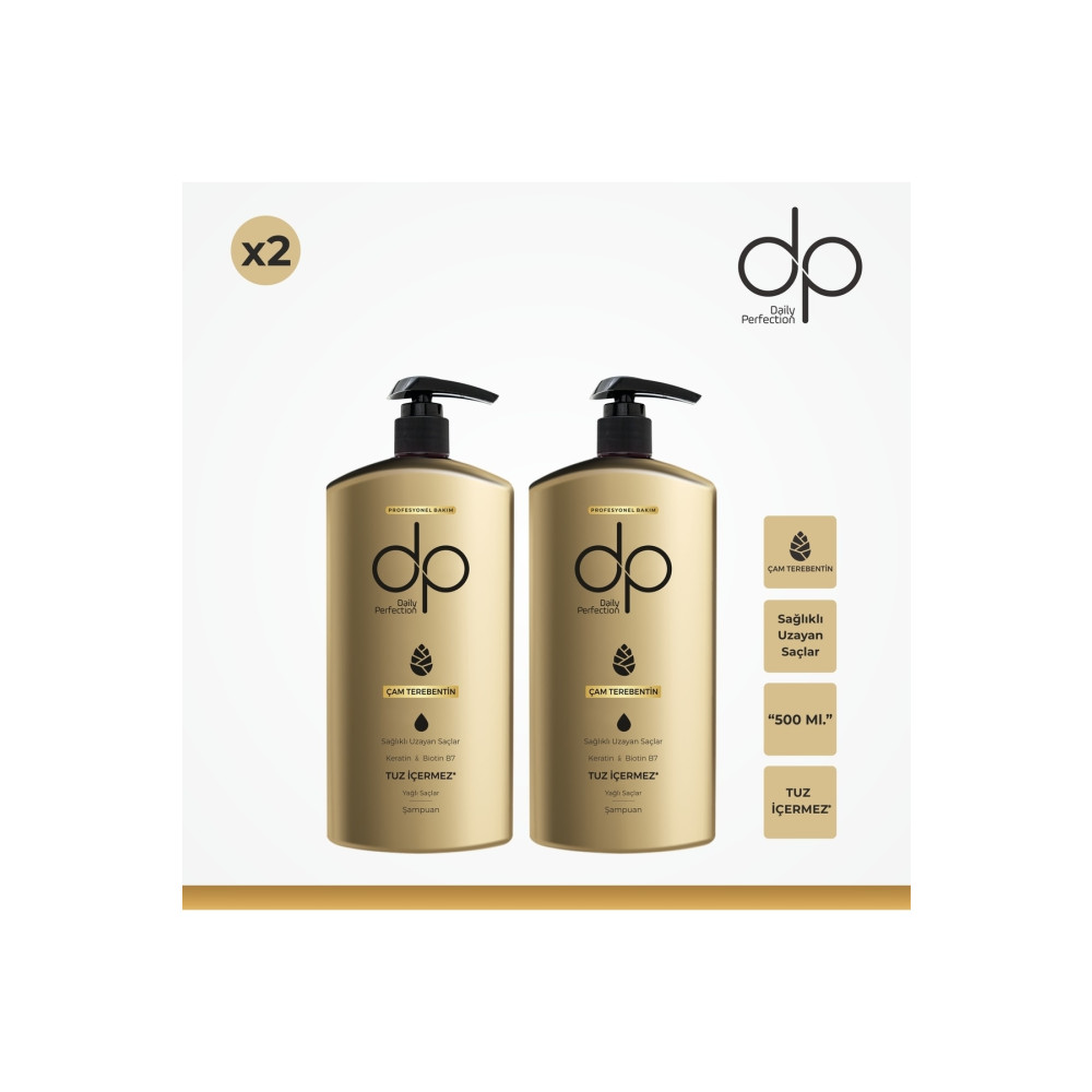 dp Daily Perfection Daily Perfection Çam Tereben Tuzsuz 500ml X2 Adet Şampuan ve Saç Kremi Fiyatı