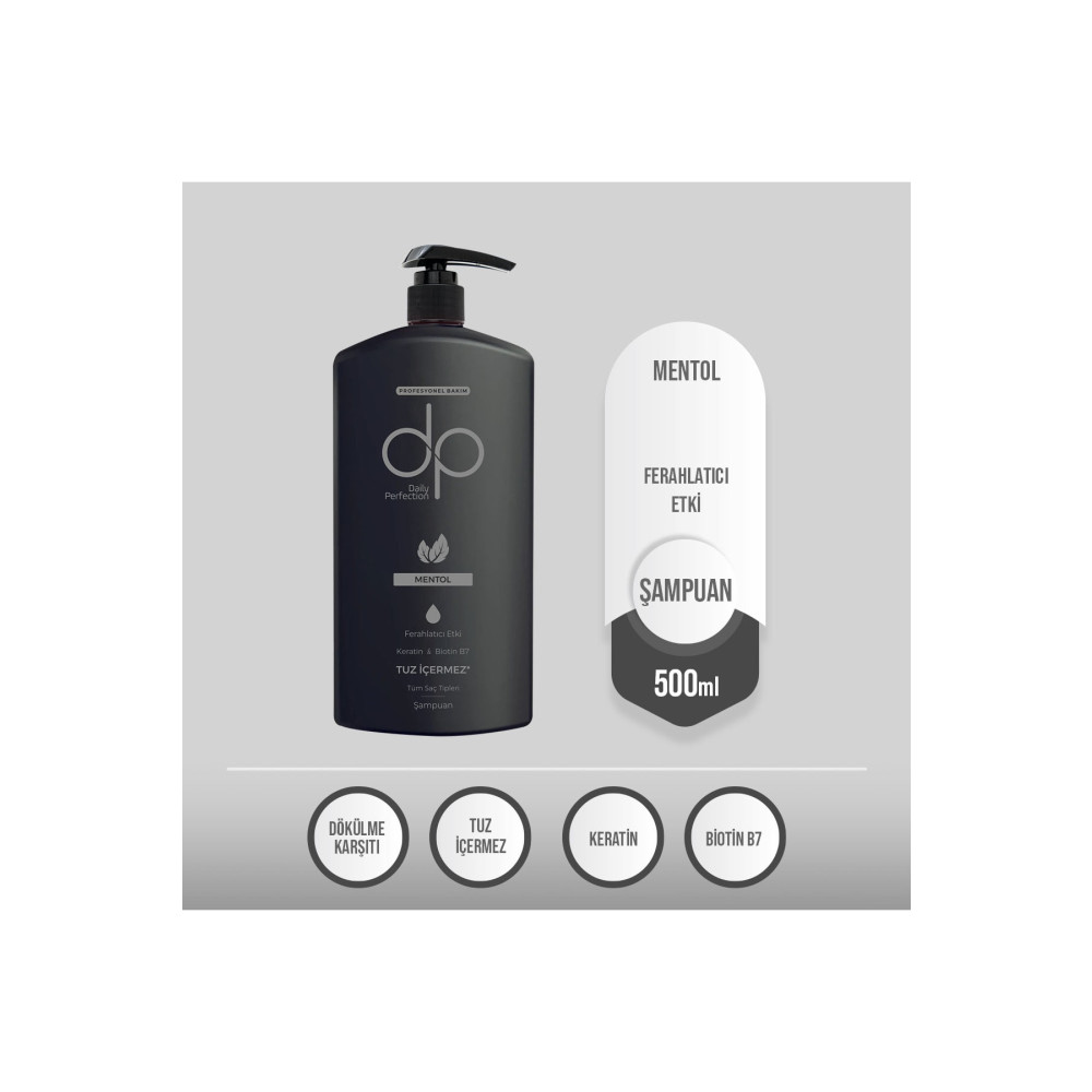 dp Daily Perfection Daily Perfection Mentol 500 Ml Tuzsuz Şampuan Şampuan ve Saç Kremi Fiyatı