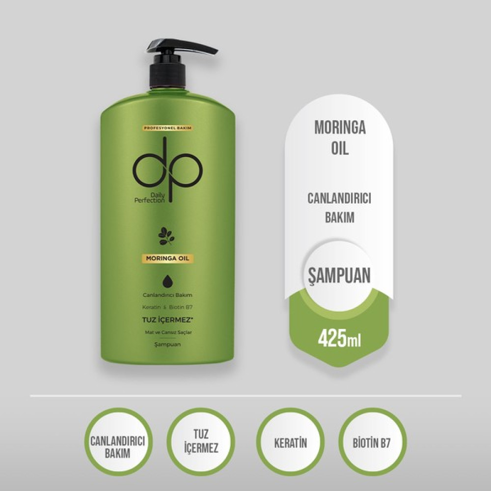 Dp Daily Perfection Moringa Yağı Şampuan 425 ml - 1 Şampuan ve Saç Kremi Fiyatı