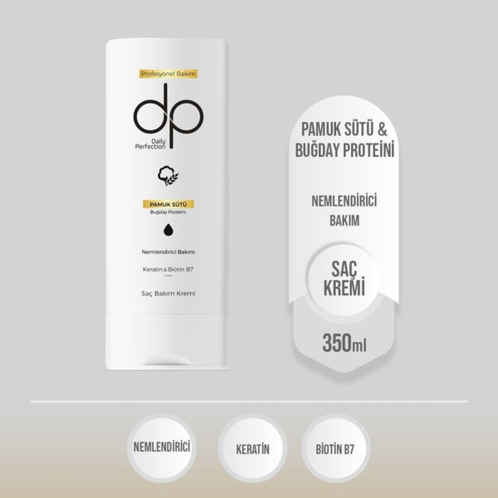 Dp Daily Perfection Pamuk Sütü Buğday Proteini Saç Bakım Kremi 350 ml Şampuan ve Saç Kremi Fiyatı