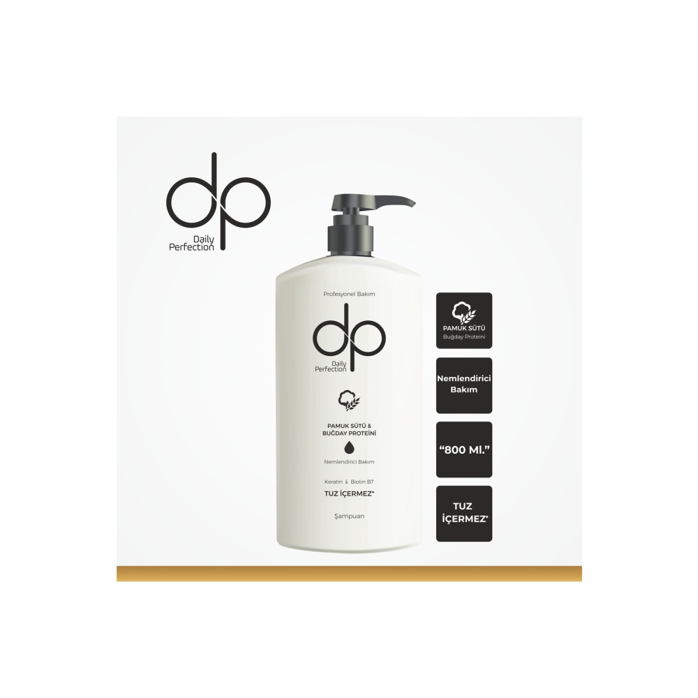 dp Daily Perfection Pamuk Sütü & Buğday Proteini Şampuan 800 ml Şampuan ve Saç Kremi Fiyatı