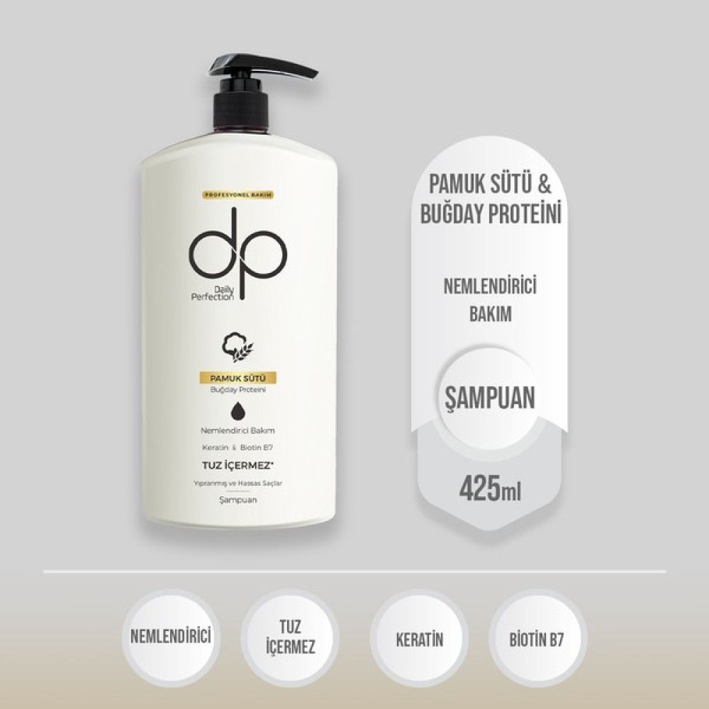 Dp Daily Perfection Şampuan 425 ml Pamuk Sütü ve Buğday Proteini - 66665 Şampuan ve Saç Kremi Fiyatı