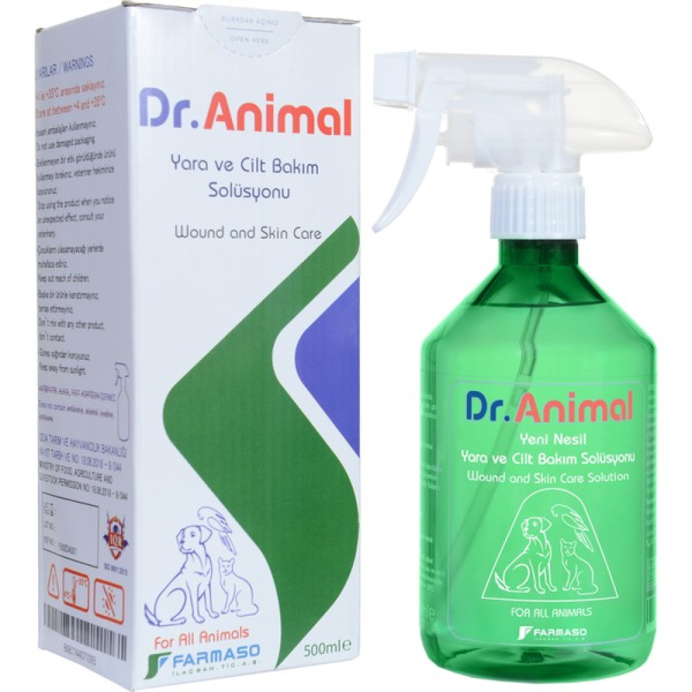 Dr. Animal Yara ve Cilt Bakım Solüsyonu 500 ml Evcil Hayvan Ürünleri Fiyatı