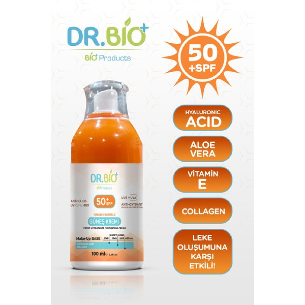 Dr Bio Leke Karşıtı Güneş Kremi Spf 50 (Collagen & Hyaluronic Acid ) 100 ml Güneş Kremleri ve Losyonları Fiyatı