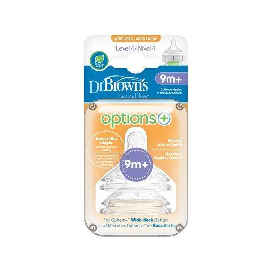 Dr Brown's 2 Li Geniş Ağız 4.Evre Silikon Biberon Emziği