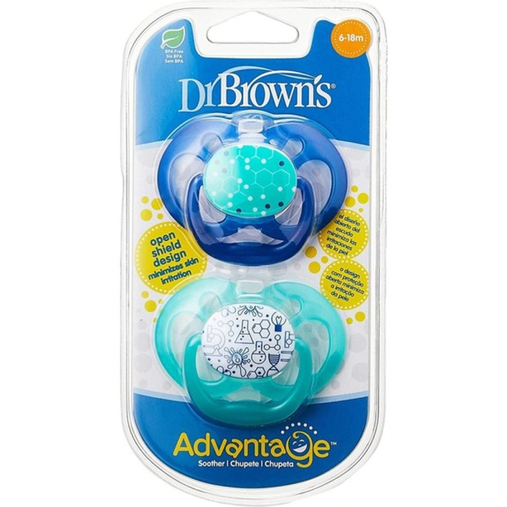 Dr Browns Dr. Brown's Advantage Emzik 6-18 Ay Mavi Ikili Paket - 6 - 18 Ay Emzik Fiyatı
