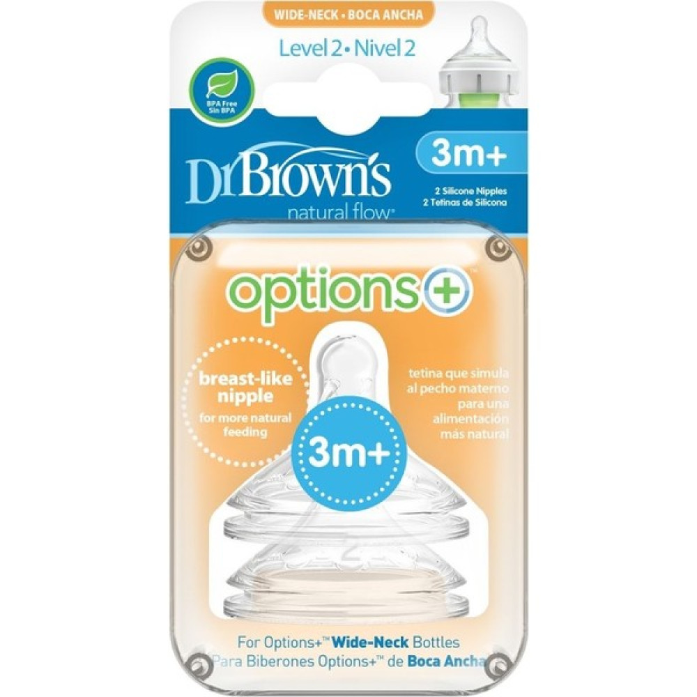 Dr Browns Dr Brown's Geniş Ağız 2.evre 2li Silikon Biberon Emziği Brnm [gymbrnm] Biberon Fiyatı