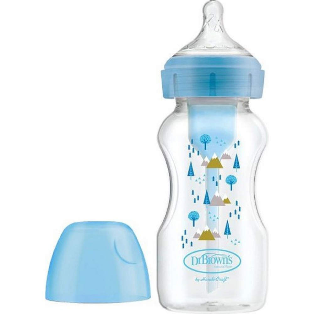 Dr Brown's Geniş Ağız Options + Pp Biberon 270 ml - Mavi Biberon Fiyatı