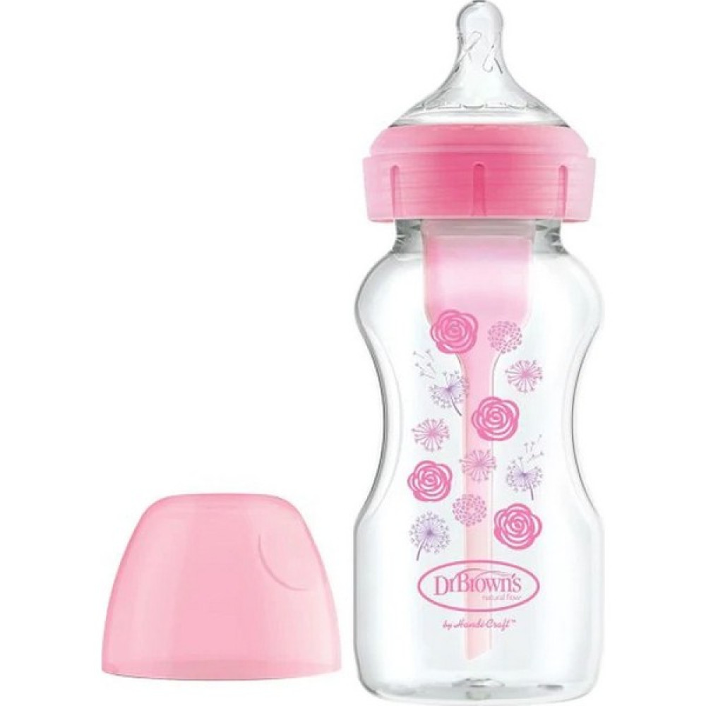 Dr Brown's Geniş Ağız Options + Pp Biberon 270 ml - Pembe Biberon Fiyatı