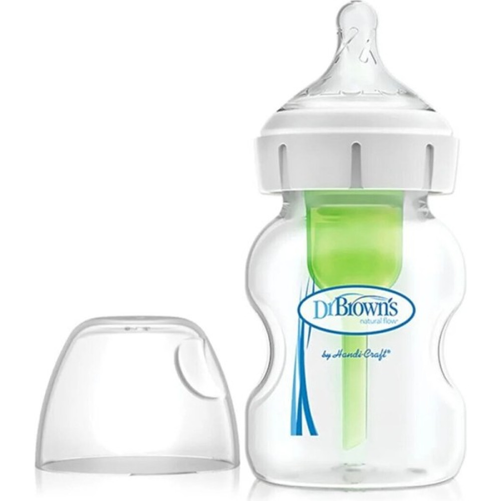 Dr Browns Geniş Ağız Pp (Plastik) Options + Antikolik Biberon 150 ml - Şeffaf Biberon Fiyatı