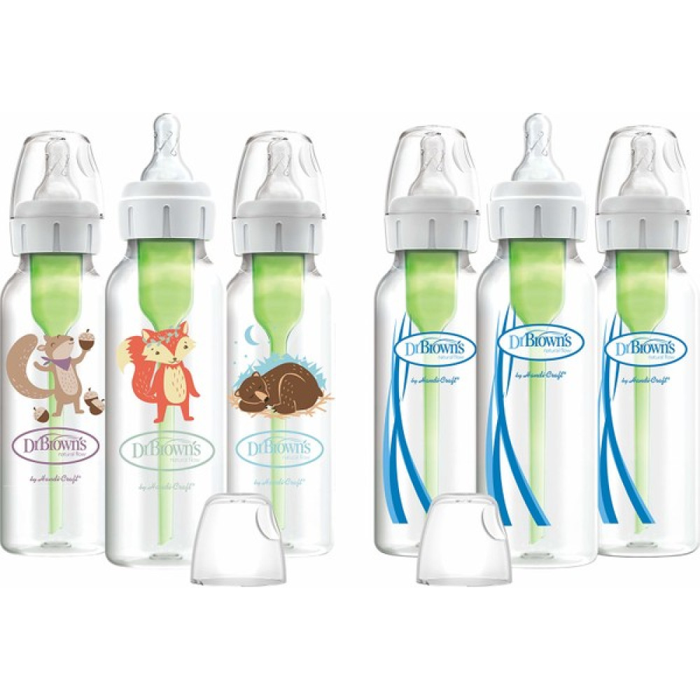 Dr. Brown's Options+ 6'lı Gaz Yapmayan Antikolik Biberon Seti Woodland Animals 250 ml 0 Ay+ Biberon Fiyatı