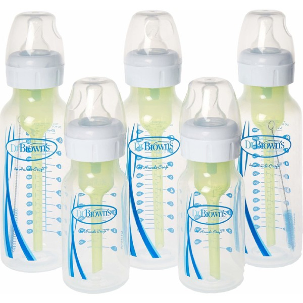 Dr. Brown's Options+ Doğal Akışlı Antikolik Biberon Seti 5'li 250ml / 120ml(Yurt Dışından) Biberon Fiyatı