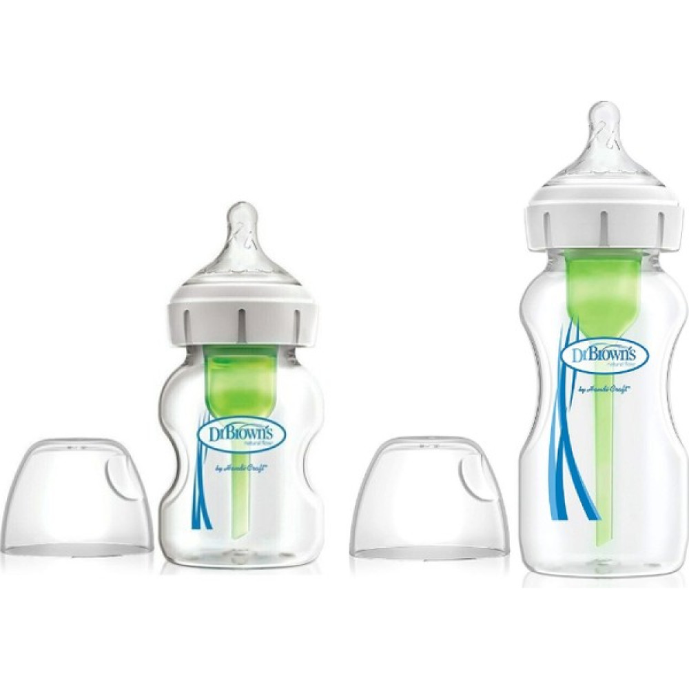 Dr Brown's Options+ Geniş Ağız Cam Biberon Set 270 ml + 150 ml Biberon Fiyatı