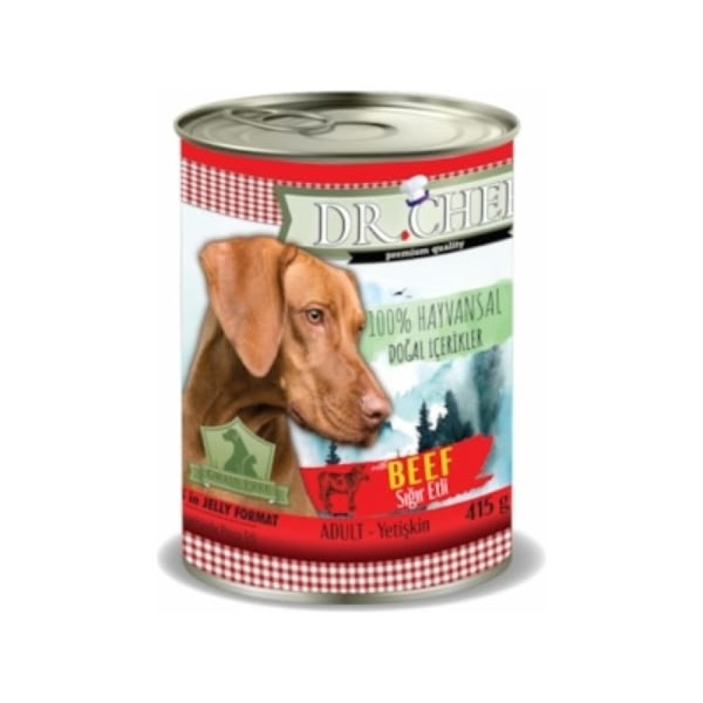 Dr. Chef Tahılsız Sığır Etli Konserve Yetişkin Köpek Maması 24 x 415 Gram Evcil Hayvan Ürünleri Fiyatı