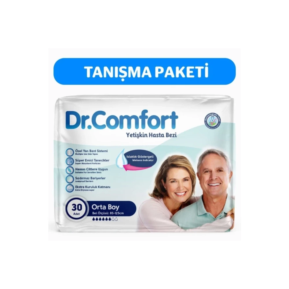 Dr. Comfort Yetiskin Belbantli Medium Hasta Bezi 30'Lu Hasta Bezleri ve Temizliği Fiyatı