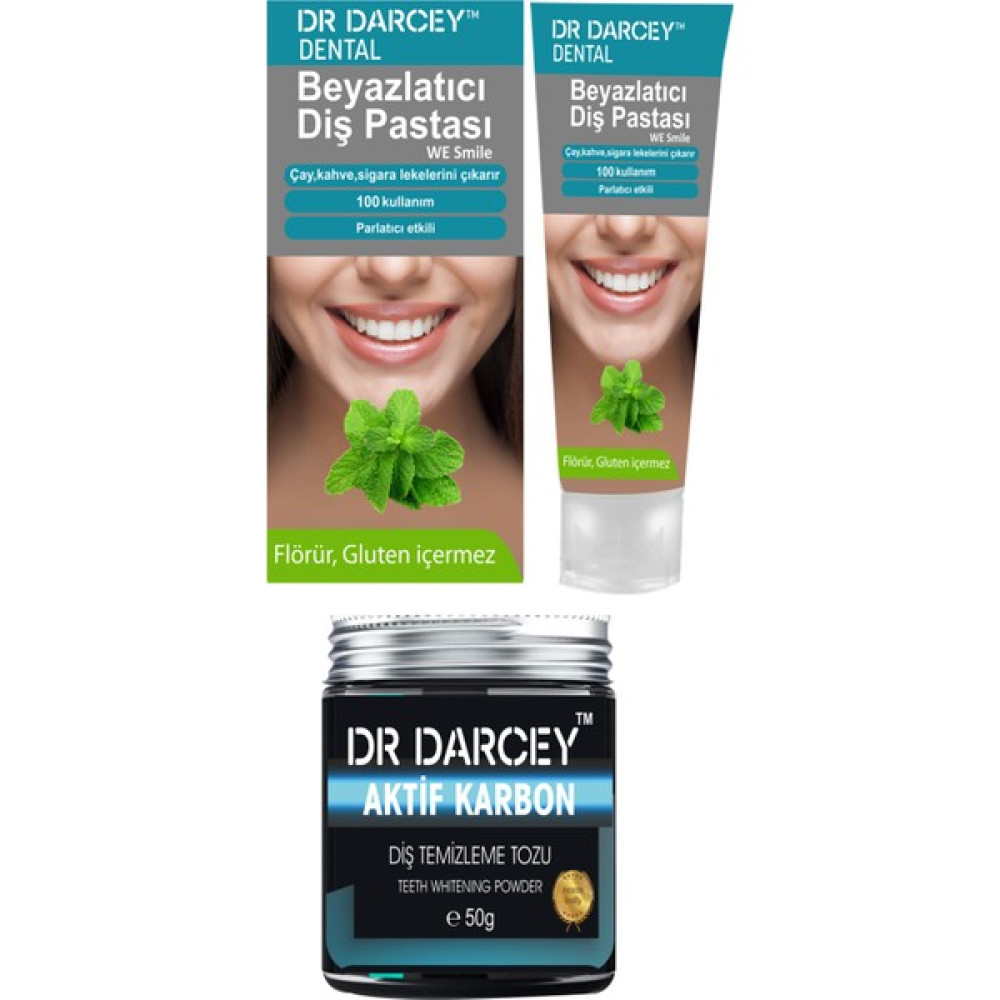 Dr Darcey Beyazlatıcı Diş Pastası 50 G & Aktif Karbon Diş Temizleme Tozu 50 G Diş Beyazlatıcılar Fiyatı