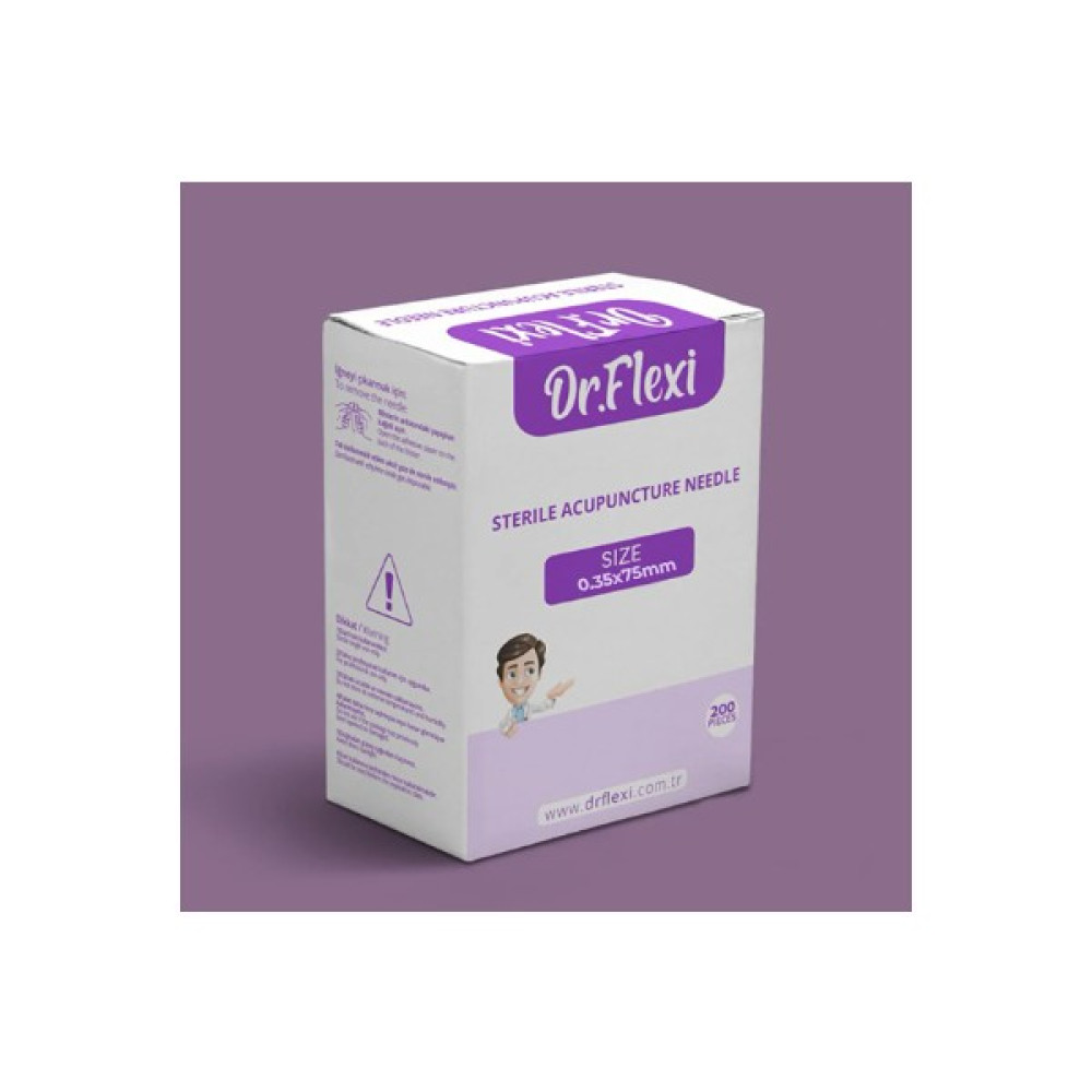 Dr. Flexi Akupunktur İğnesi - Kuru İğne 0.35 x 75 mm Steril 200'lük Masaj Cihazları Fiyatı