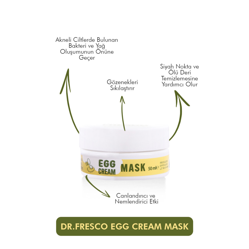 Dr Fresco Egg White Pore Mask - Gözenek Sıkılaştırıcı Yumurta Akı Maskesi Cilt ve Yüz Bakımı Fiyatı