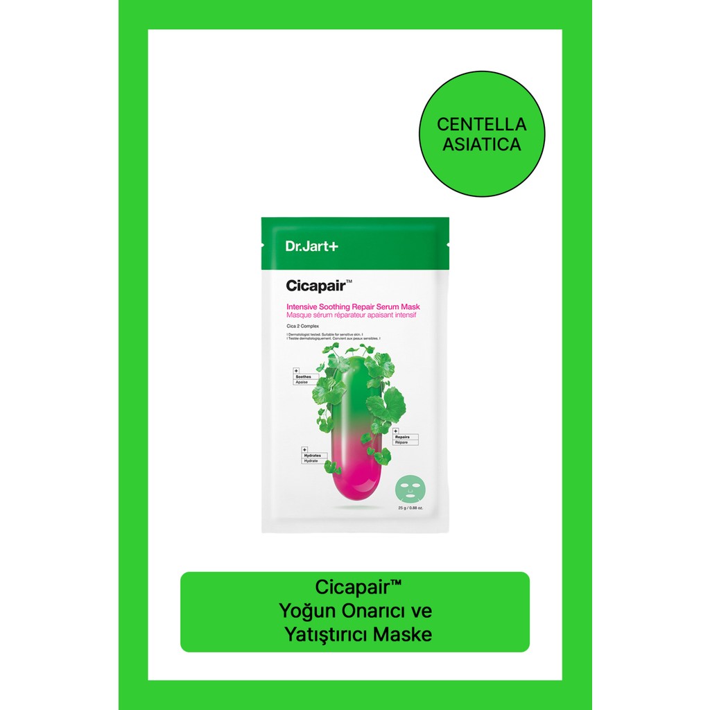 Dr. Jart+ Cicapair Yoğun Onarıcı ve Yatıştırıcı Serum Maske 25GM/.88OZ Maskeler Fiyatı