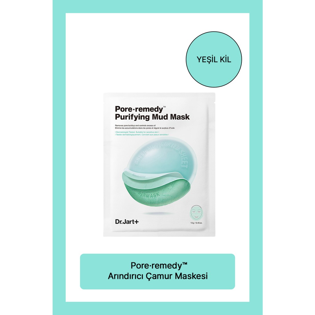 Dr. Jart+ Pore·remedy Arındırıcı Çamur Maskesi 13GM/.45OZ Yeşil Kil ile Hassas Ciltler İçin - Deniz Tuzu Maskeler Fiyatı