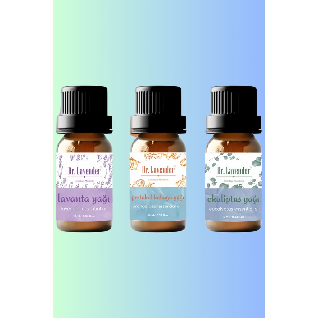 Dr. Lavender Lavanta, Portakal Kabuğu, Okaliptus Uçucu Yağ Buhurdanlık Yağı Difüzör Esansı Oda Kokusu 10 ml - Aromatik Set Diğer Fiyatı