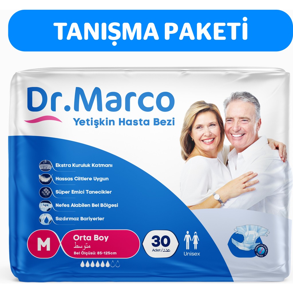 Dr Marco Dr.marco Yetişkin Bel Bantlı Hasta Bezi Medium 30 Adet - M SSD / Solid State Drive Fiyatı