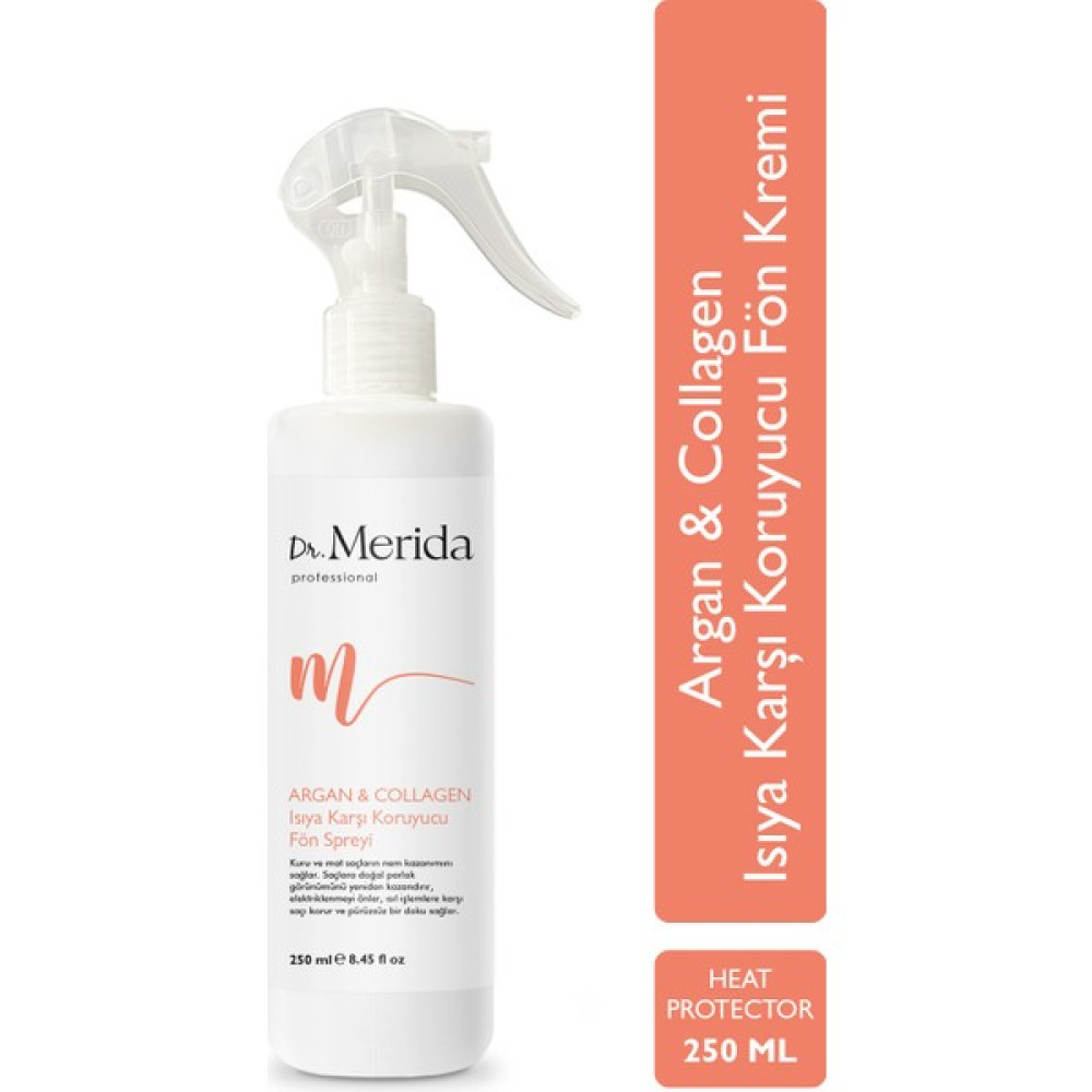 Dr. Merida Argan Collagen Isıya Karşı Koruyucu Fön Kremi 250 ml Saç Şekillendirici Sprey Fiyatı