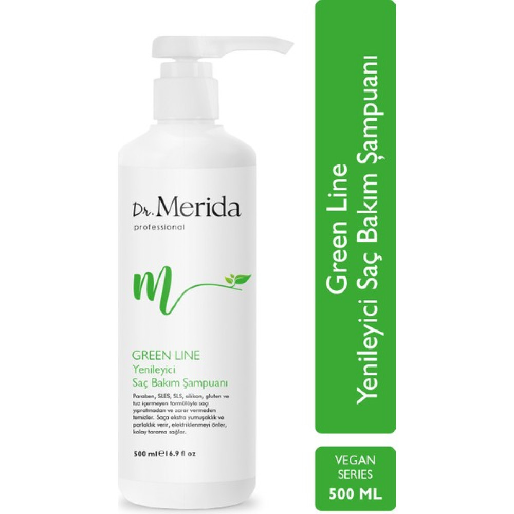 Dr. Merida Greenline Şampuan 500 ml - Paraben, Sles, Sls, Silikon, Gluten Ve Tuz Içermeyen Formülüyle Şampuan ve Saç Kremi Fiyatı