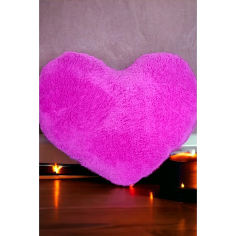 Dr. Micro 50 cm Neon Peluş Hediyelik Kalp Yastık %100 Silikon Dolgu Soft - 50 x 50 cm - Fuşya Kırlent / Mobilya Yastığı Fiyatı