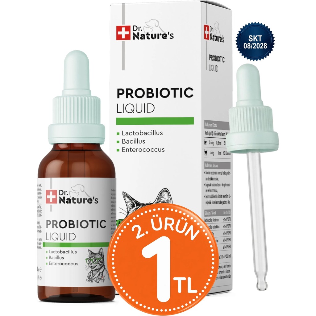 Dr. Nature's Kedi Probiyotik Damla 50 ml – Canlı Probiyotik İçeren Sindirim Desteği Evcil Hayvan Ürünleri Fiyatı