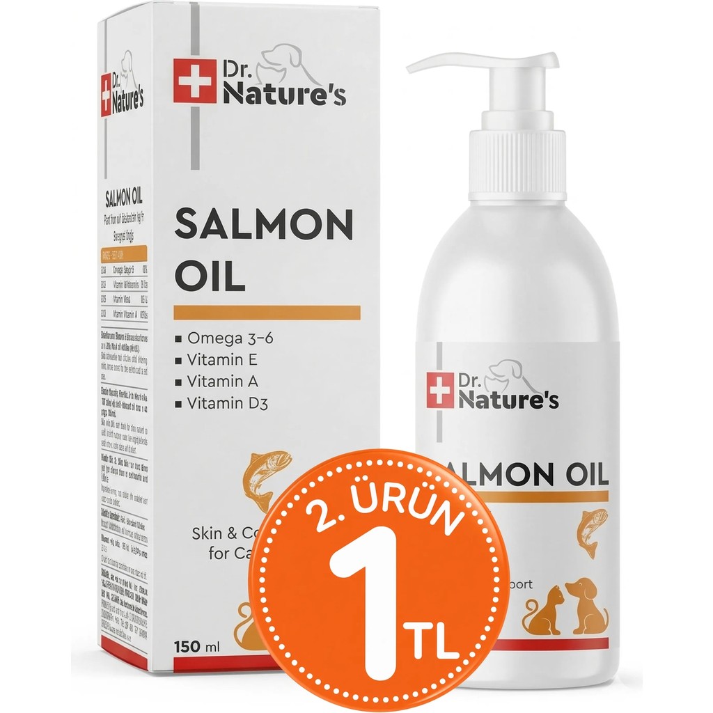 Dr. Nature's Kedi ve Köpek Omega 3 Somon Yağı 150 ml – Deri ve Tüy Sağlığı Destekleyici Balık Yağı Diğer Fiyatı