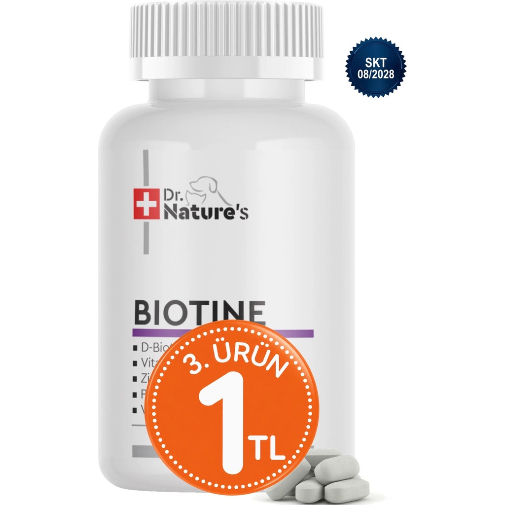 Dr. Nature's Köpek Biotin Tablet 300 Tablet – Deri ve Tüy Sağlığı Destekleyici Diğer Fiyatı