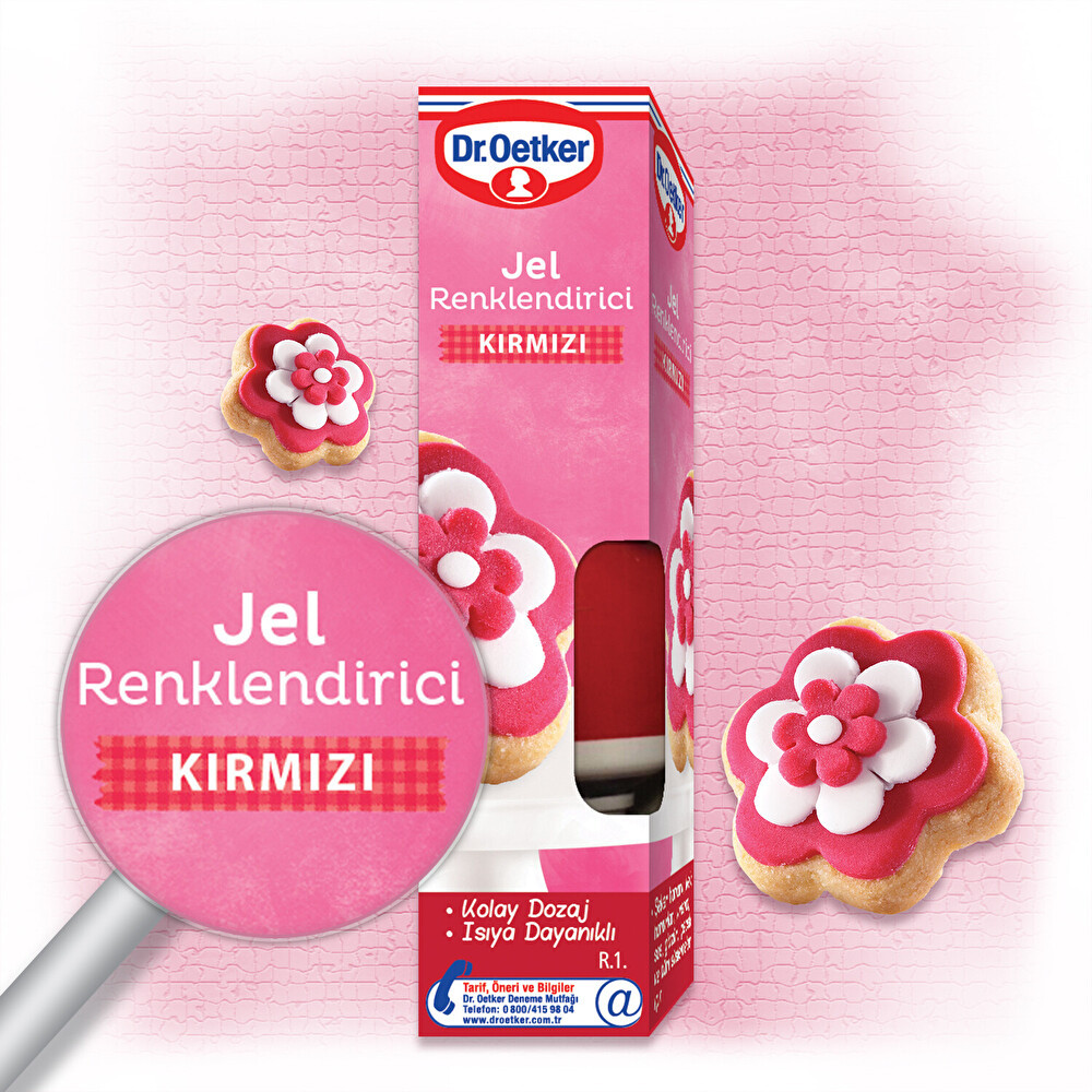 Dr. Oetker Renklendirici Jel Kırmızı 10 G Tatlı ve Pasta Malzemeleri Fiyatı