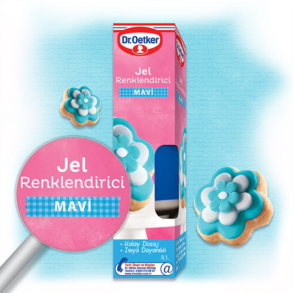Dr. Oetker Renklendirici Jel Mavi 10 G Tatlı ve Pasta Malzemeleri Fiyatı