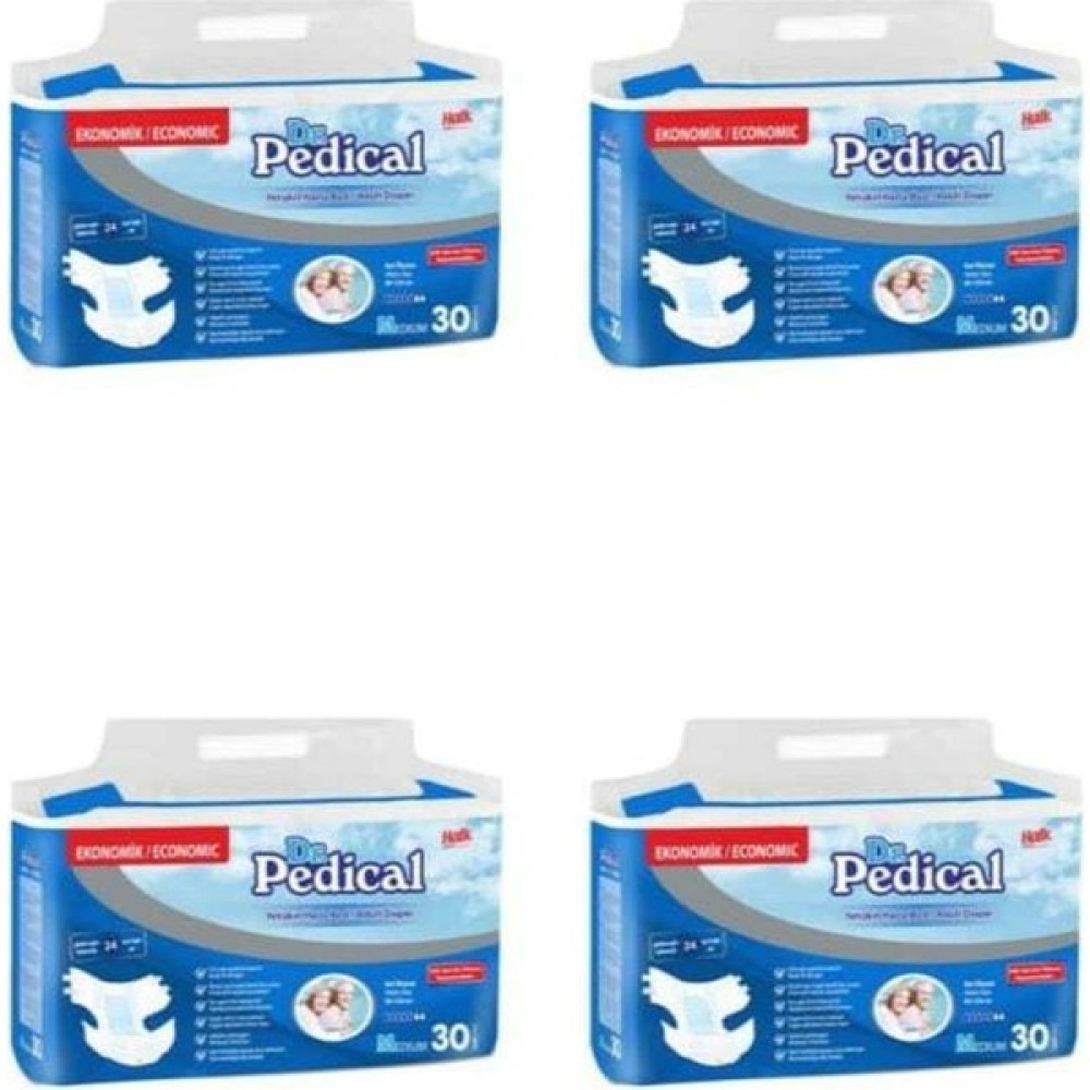 Dr. Pedical Dr.Pedical Hasta Bezi Medium 30 Luk Bel Bantlı -Bariyerli 4 Pkt(120 Adet) Hasta Bezleri ve Temizliği Fiyatı