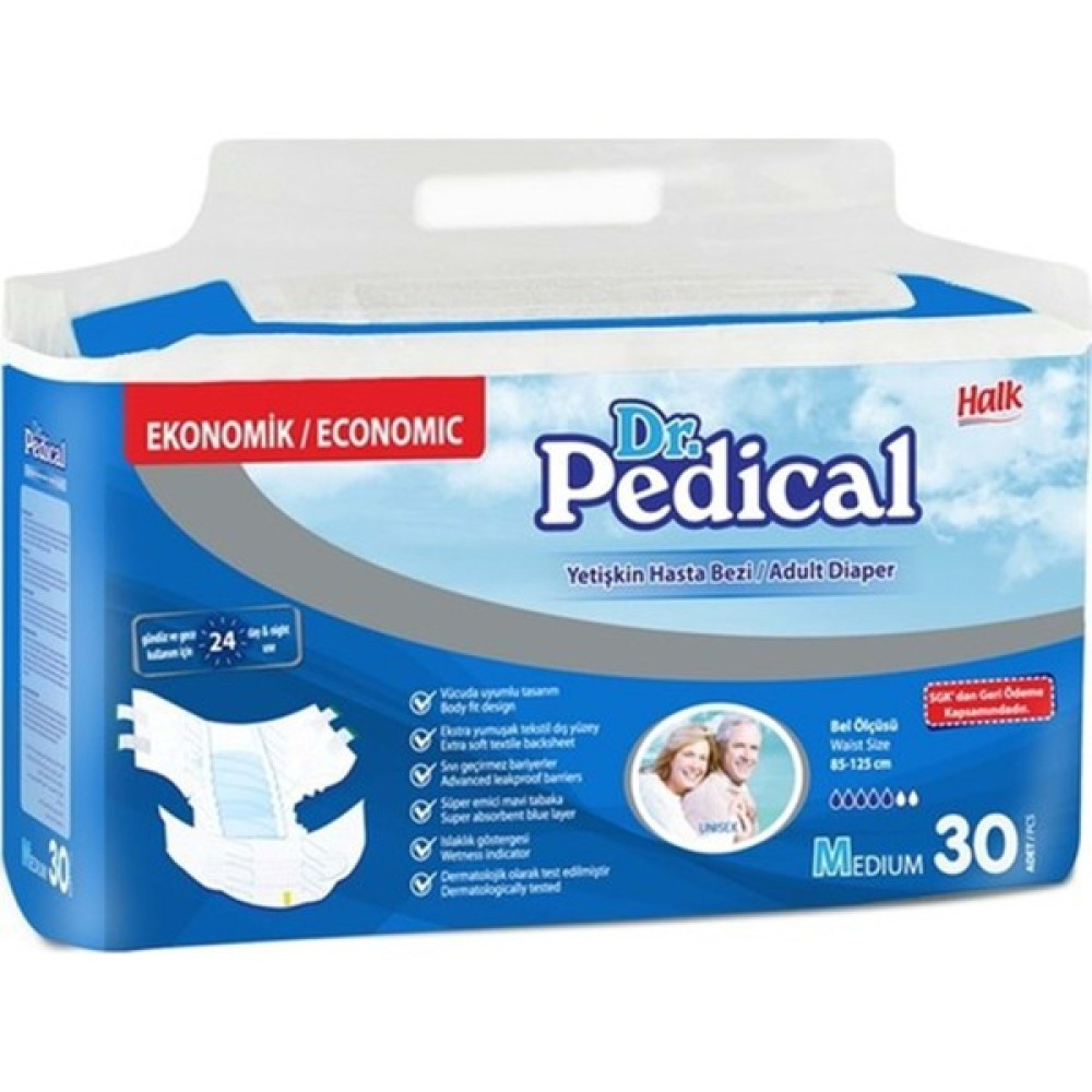 Dr. Pedical Hasta Bezi Bağlamalı Medium 30 Adet - M Hasta Bezleri ve Temizliği Fiyatı