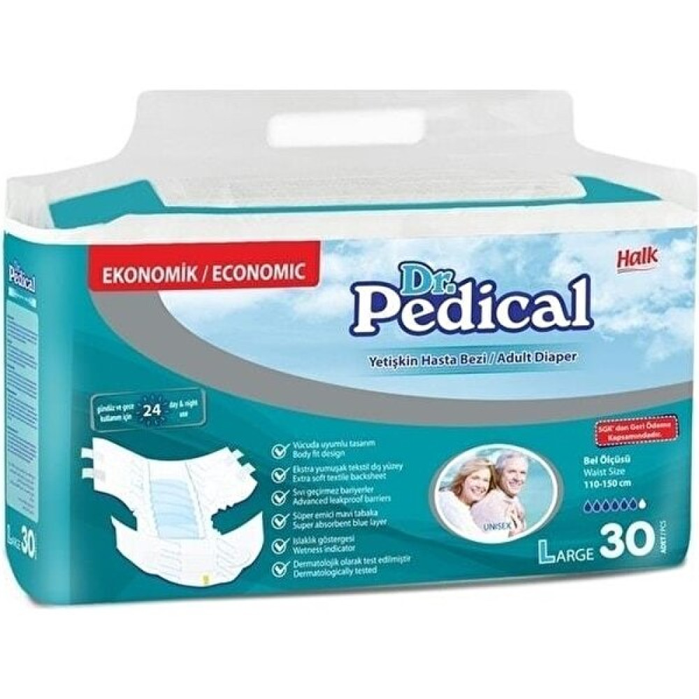 Dr Pedikal Dr Pedical Yetişkin Hasta Bezi Xl 30'lu 4 Paket (120 Adet) - Beyaz Hasta Bezleri ve Temizliği Fiyatı