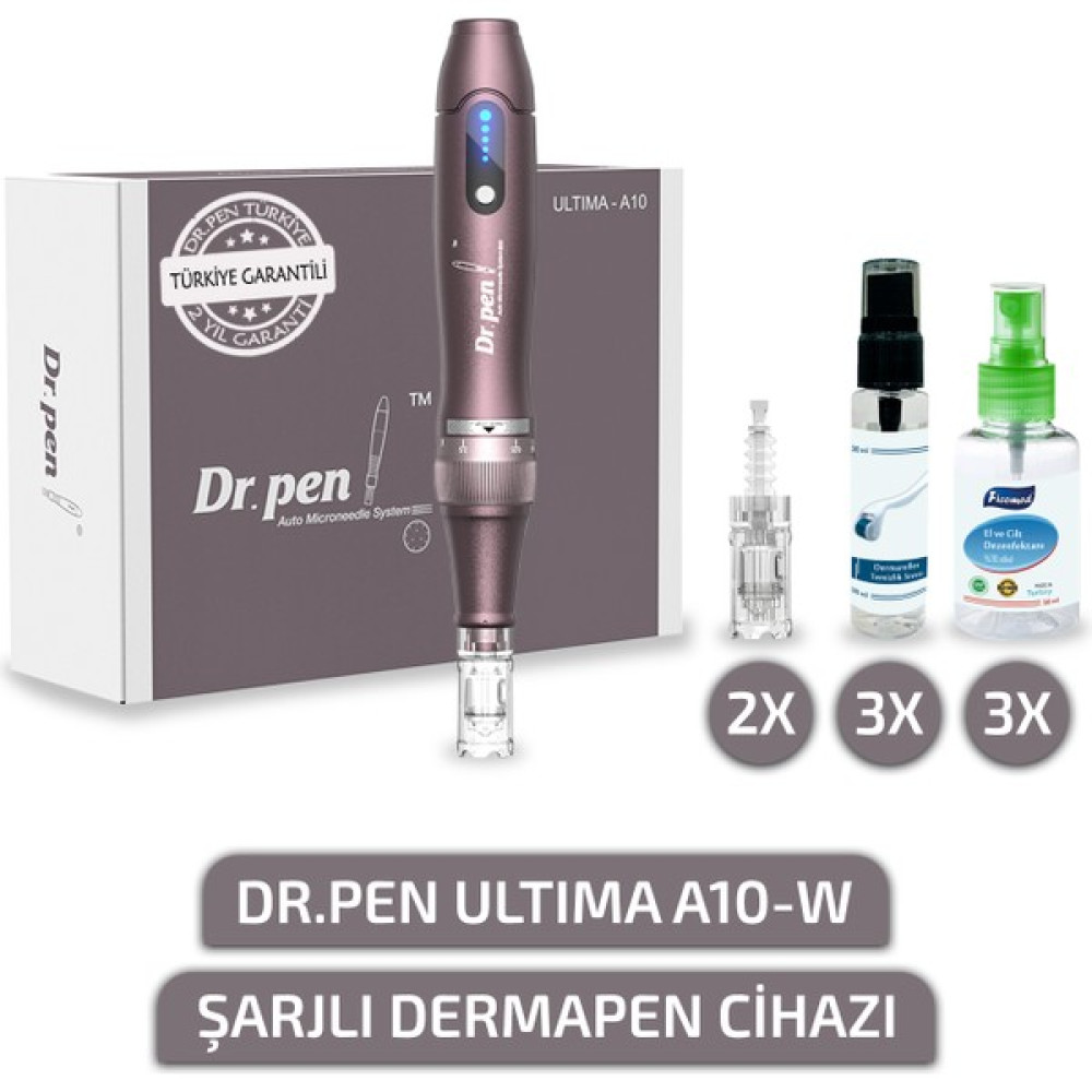Dr. Pen Dr.Pen Ultima A10-W Şarjlı Dermapen Cihazı (2 Yıl Türkiye Garantili) Derma Pen Kalıcı Makyaj Dermaroller Cilt & Yüz Temizleme Cihazları Fiyatı