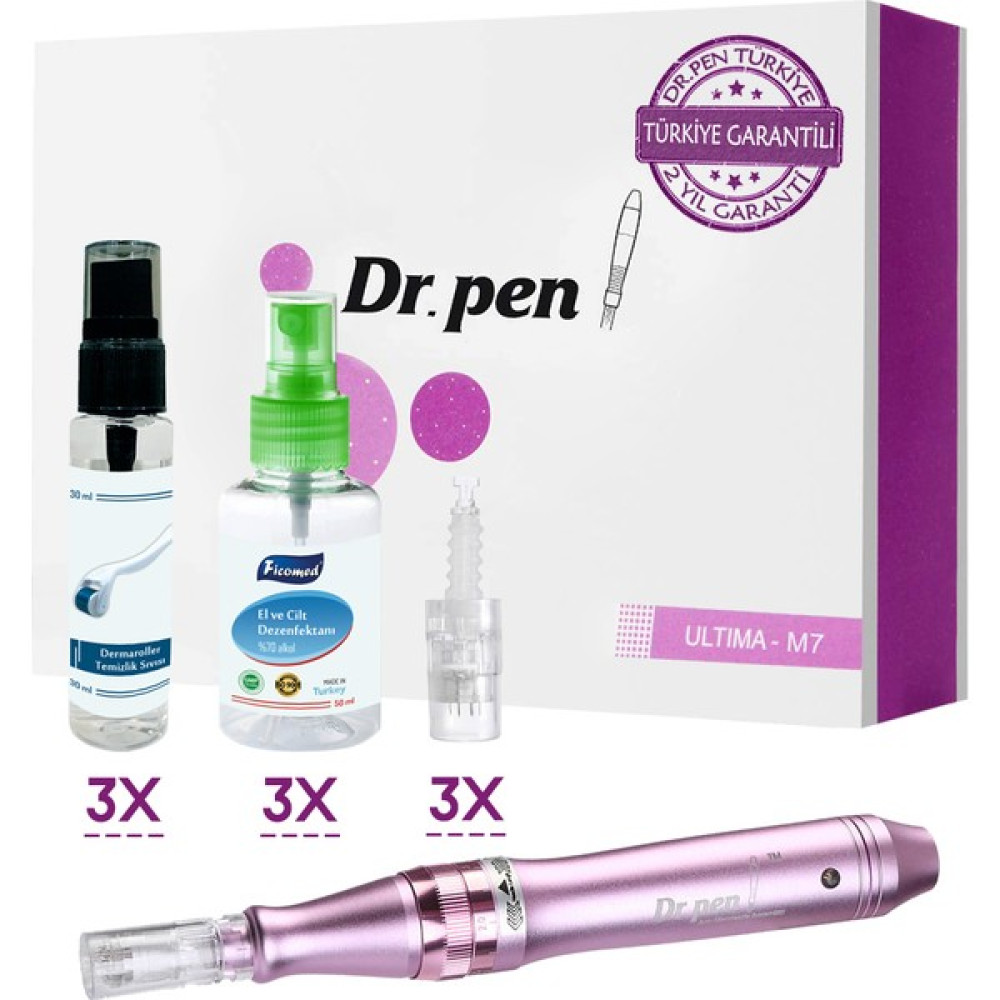 Dr. Pen M7-W Şarjlı Dermapen (Dr. Pen Türkiye Garantili) Mikro Iğneleme Cihazı Derma Pen Dermaroller Cihazı - Beyaz - 12 Pin İğne Kartuşu Oto Boyaları Fiyatı